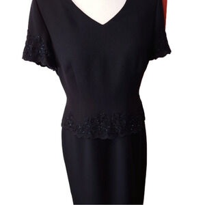 Vintage Donna Morgan Navy Blue Dress 8